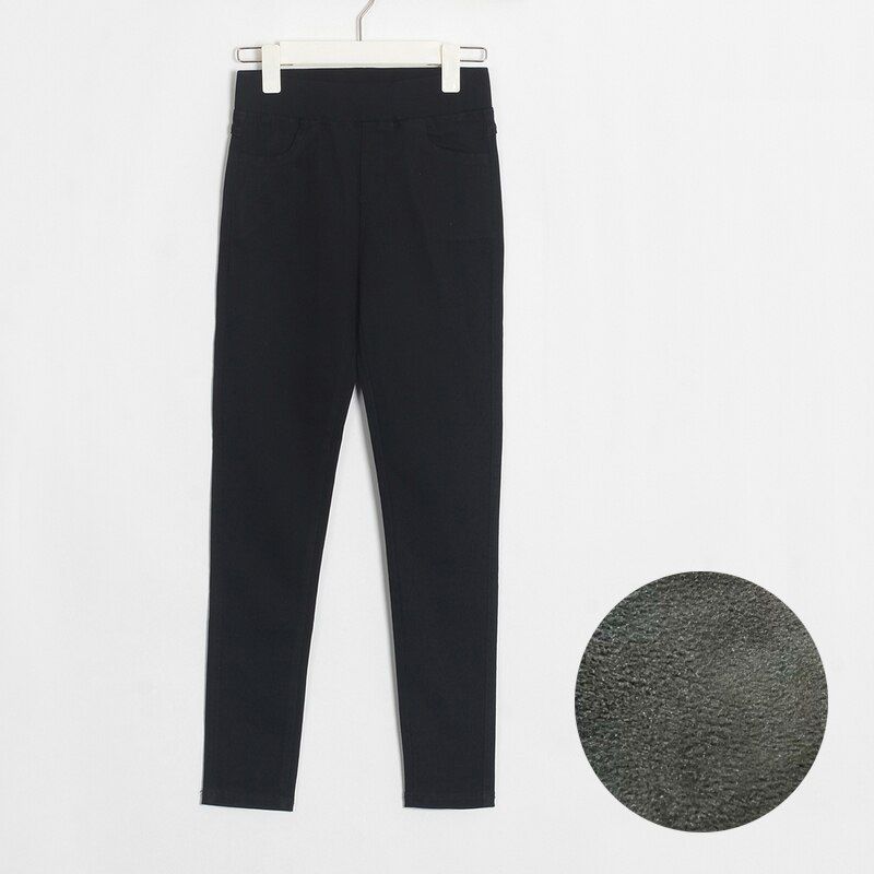 Slim Pencil Jeans Pants All Base Match Elastic Waist Ankle-length Basic Skinny Denim Trousers Spring Autumn