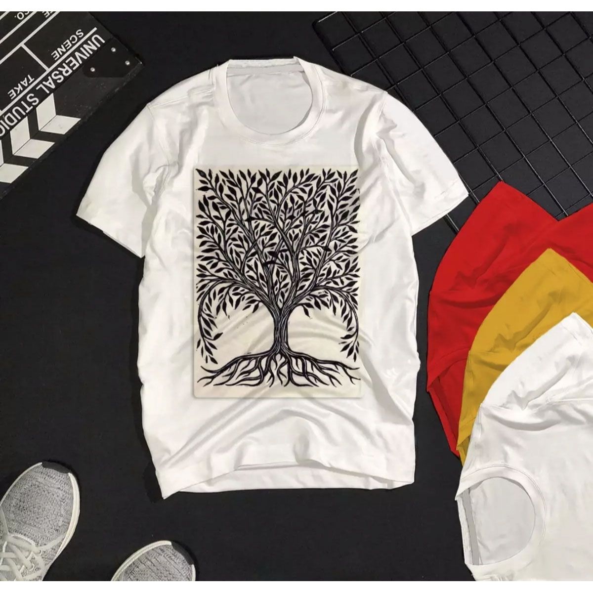 TREE HIGH QUALITY GRAPHIC DESIGN T-SHIRT FOR MEN