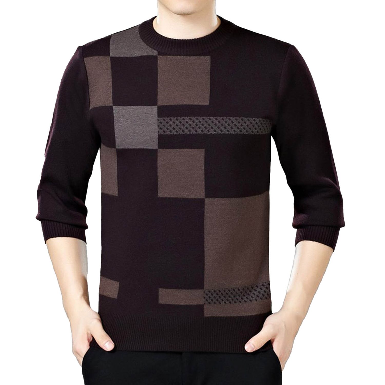 Sweater Jumper All-matched Thickened Warm Men Casual Knitwear