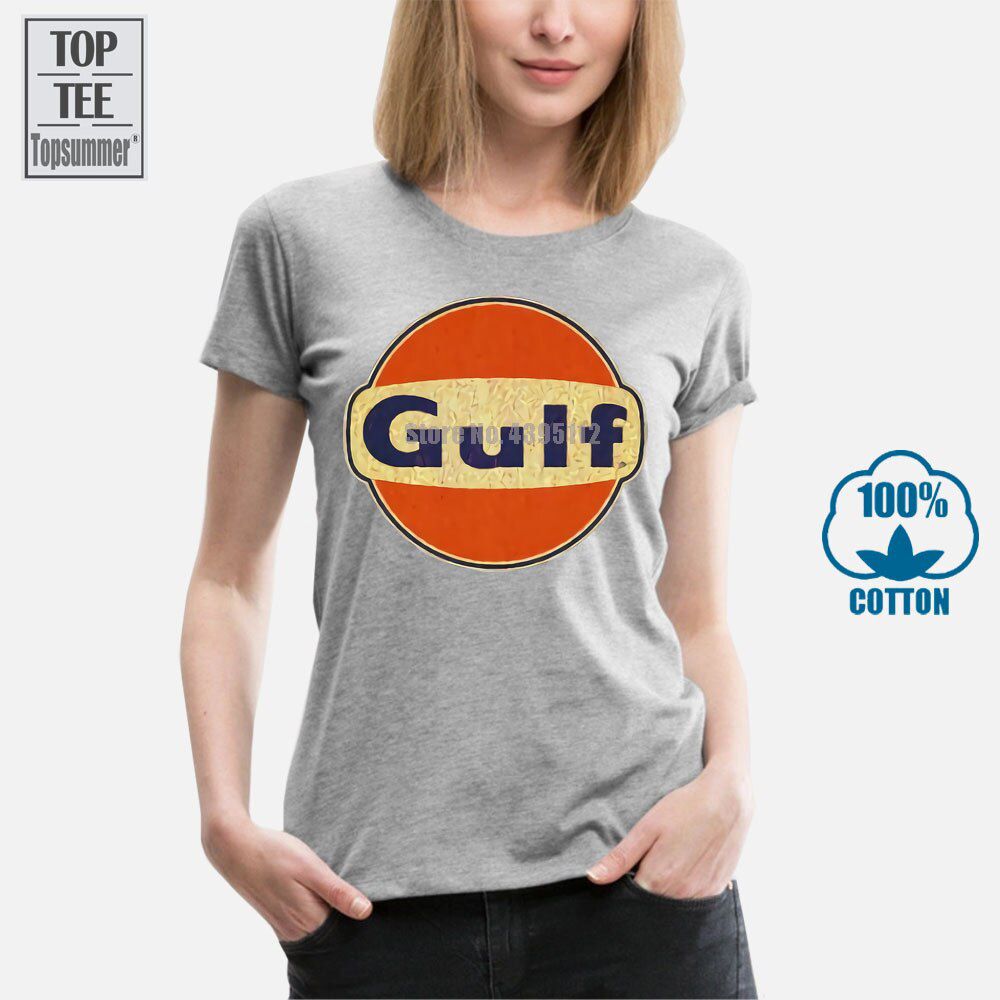 Limited Gulf Oil Rusty Vintage Distress Logo Design Black T Shirt Size Male Teeshirt Summer Top Tees Man Brand Tee Shirt 014629