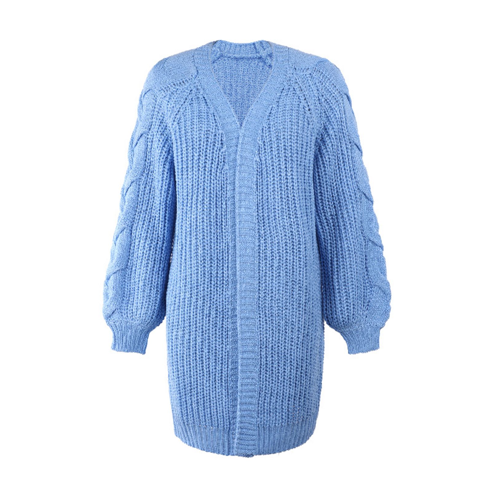 Sweater Cardigan Ribbed Women Cardigan Sweater Knitted Coat