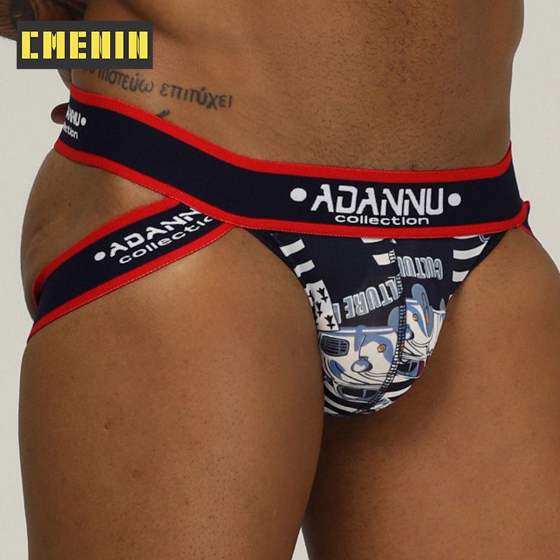 CMENIN Comfortable   Floral Cotton  Men Underwear thongs Mens Jockstrap Ins Style Thongs And G strings CMENIN Comfortable  Soft Threadwork Innerwear AD302