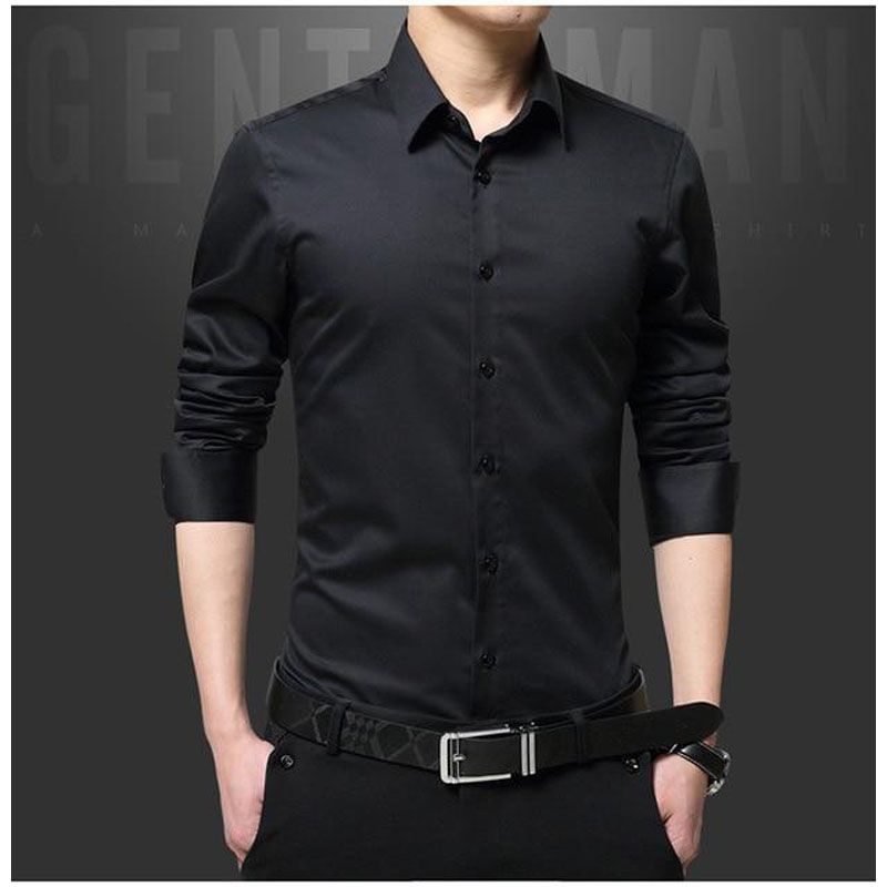 Black Cotton Formal Shirt For Men - Shirt For Men