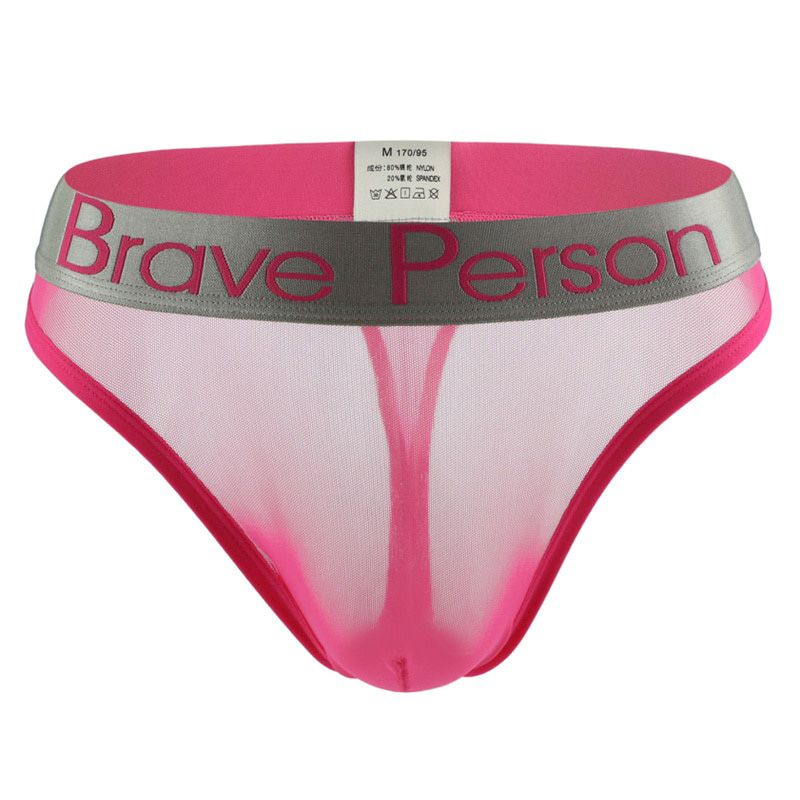 BPERSON Sexy Men's Briefs Transparent Low-waist Briefs Mesh Gauze Breathable Briefs Panties For Man
