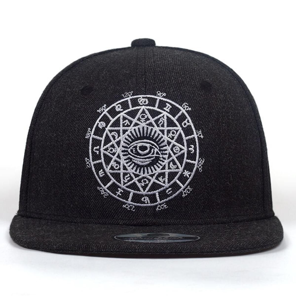 2018 Fashion Harajuku Womens Casual Snapbacks Black grey eye embroidery Hip Hop Hats Baseball Caps Garros