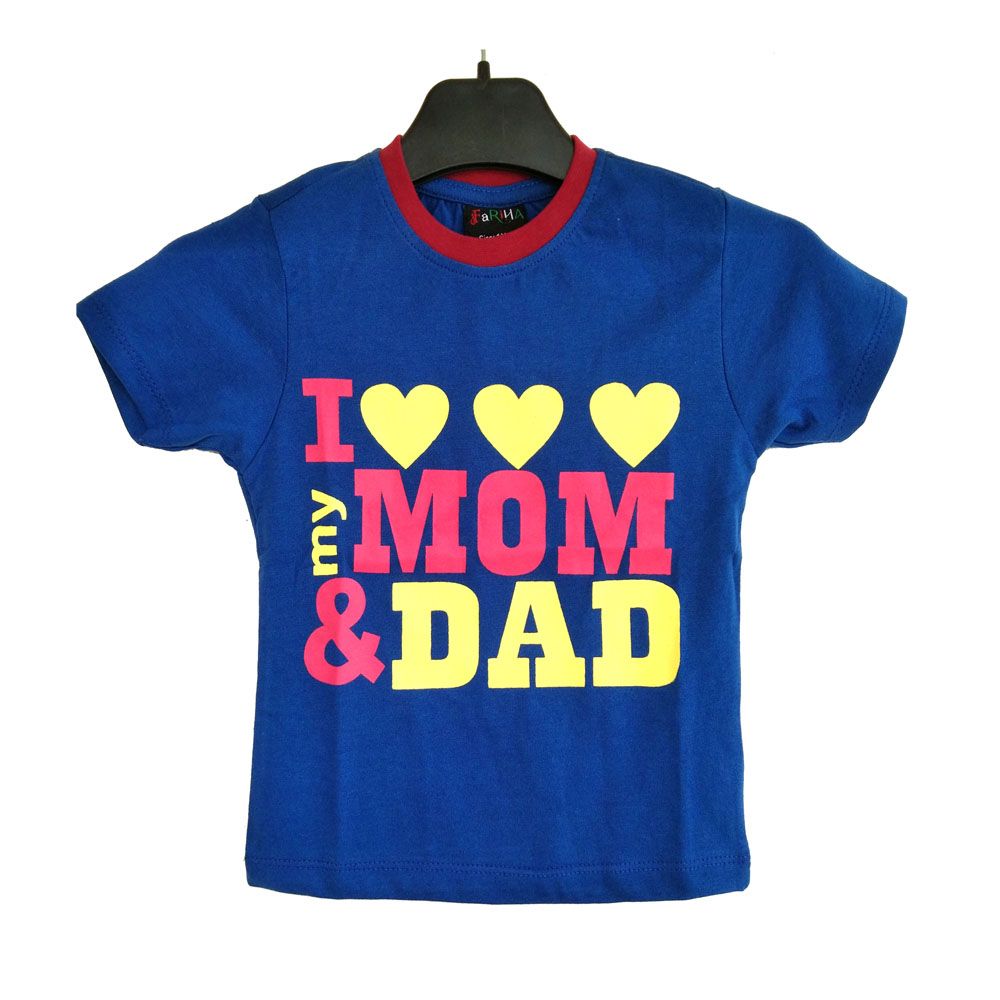 Royal Blue Cotton Half Sleeve T-Shirt for Boys