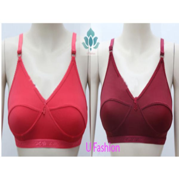 2 Pieces Streachable Super Soft Multicolor Bra for Woman.