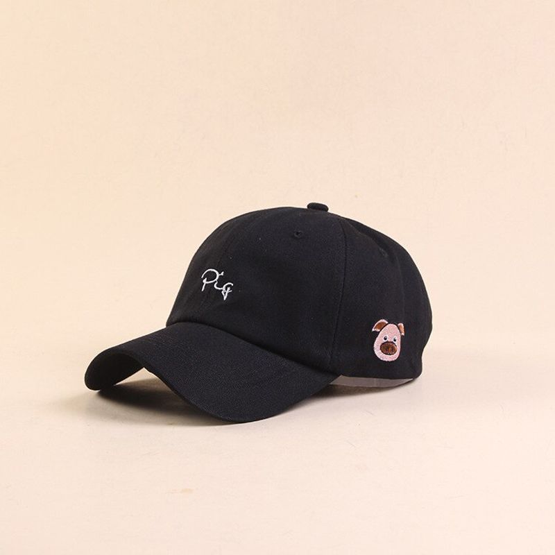 Hip-hop 2020 The Style Cartoon Embroidery PIG Baseball Cap Adjustable Hats For Adults