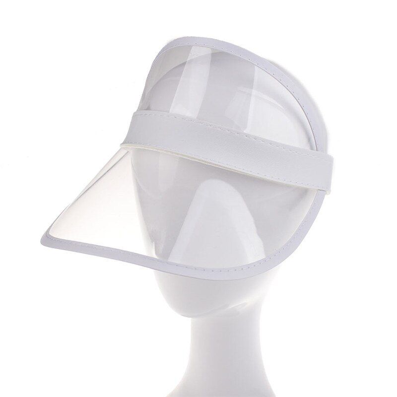 2019 Women Man Transparent Summer Visor Party Casual Clear Plastic Sunscreen Cap US Unisex Outdoor Hat Caps