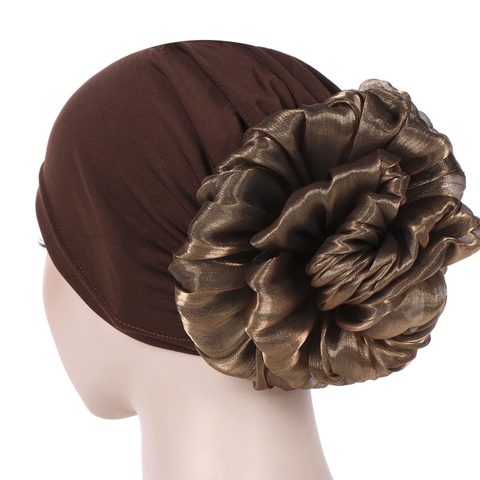 Beanie Turban Soft Texture Big Flower Women Sleep Hat