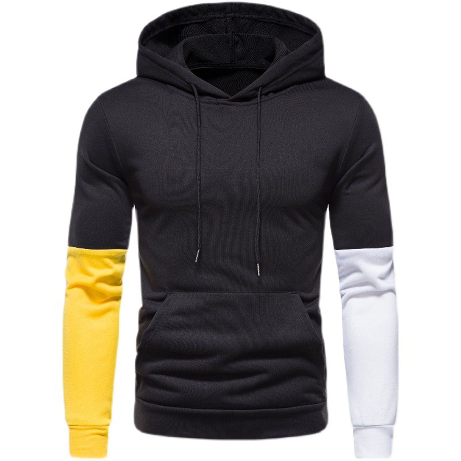 Gym Hoodie Front Pocket Hooded Drawstring Men Sports Pullover