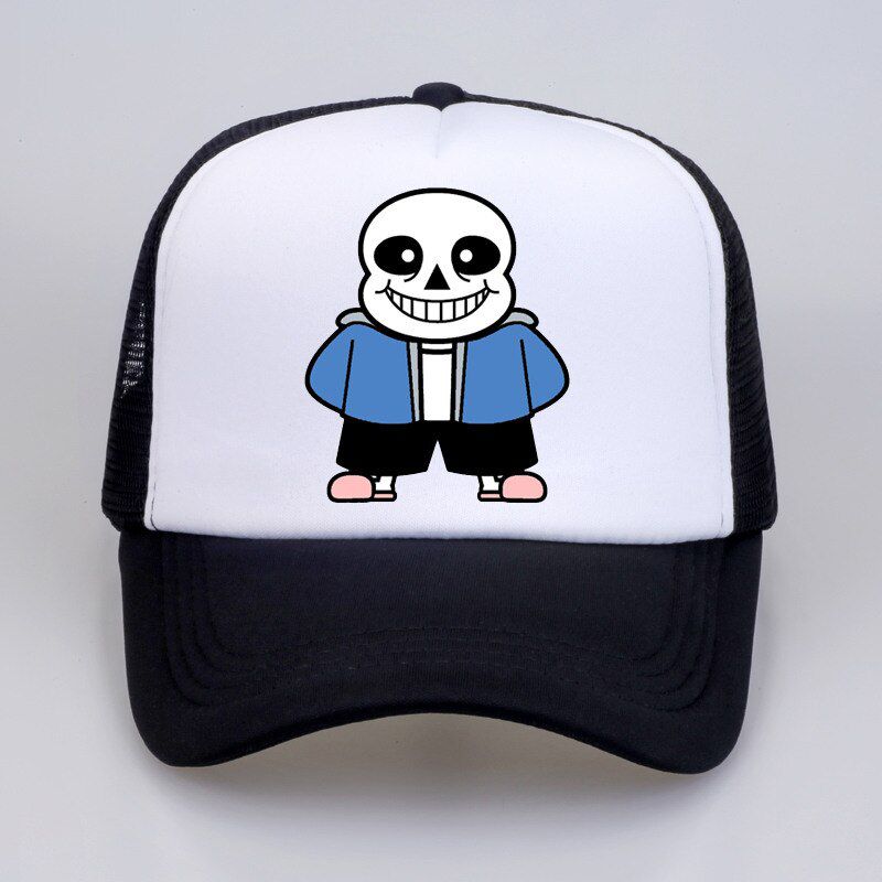 HOT Game Baseball Caps Skull Brother Sans Print Summer Mesh Trucker Cap fashion Men women snapback hats