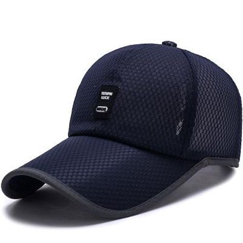 COKK Men's Baseball Cap Summer Mesh Caps Snapback Hats For Men Long Brim Hat Breathable Long Outdoor Sport Cap Male