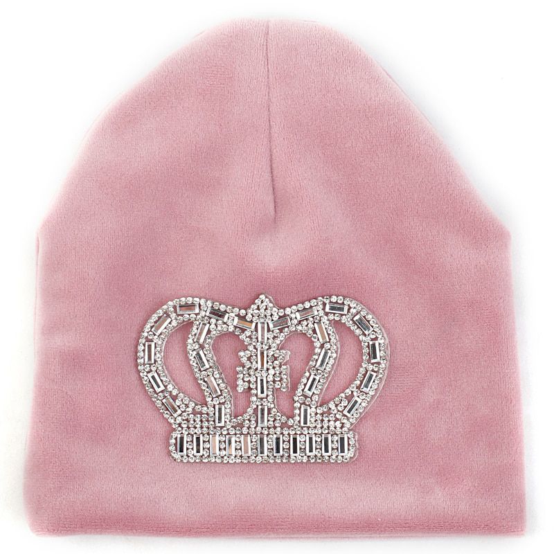 Baby Boys Beanies Infant Newborn Winter Warm Beanie Skull Caps Unisex For 0-3 Month With Crown Accessory