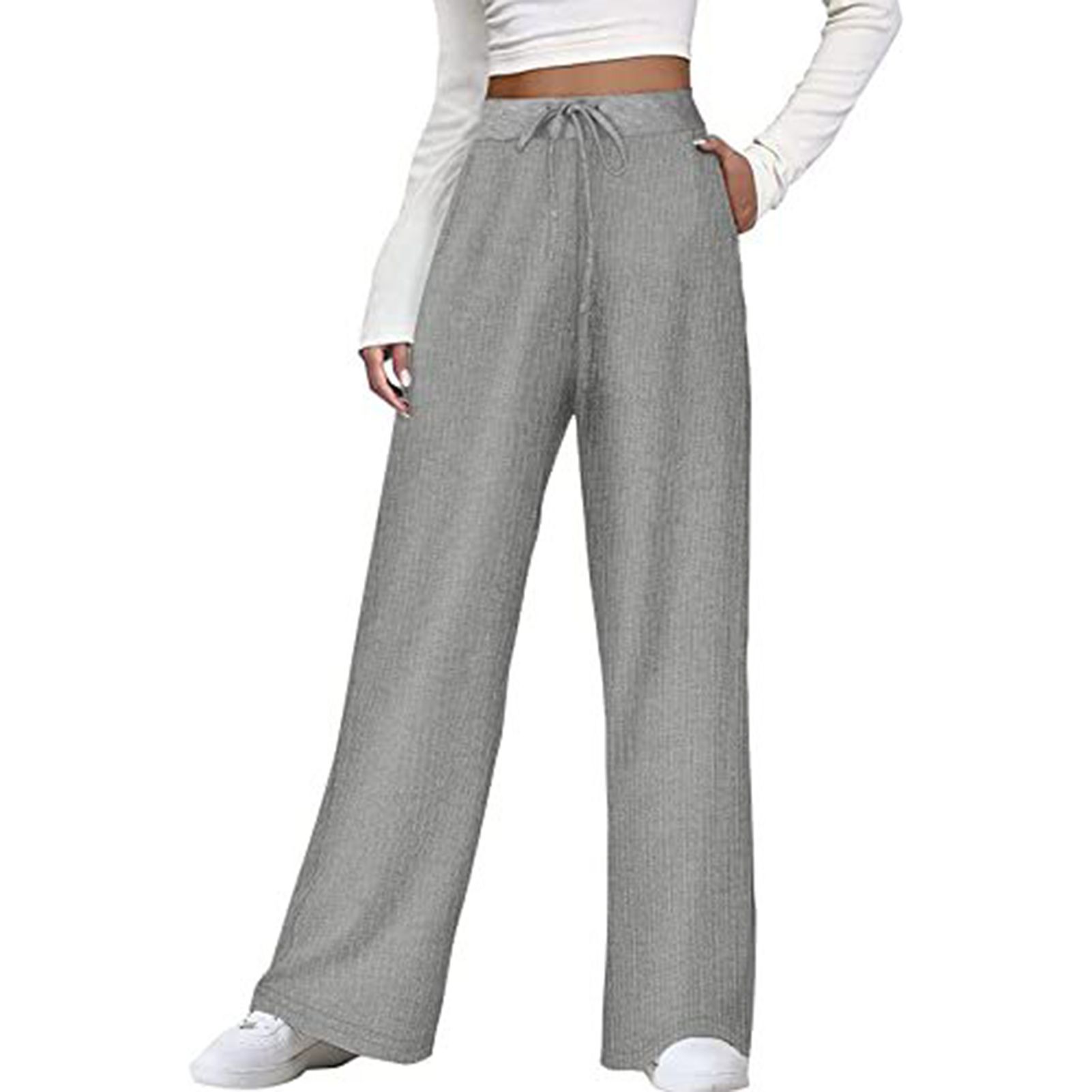 Daily Trousers Drawstring Contrast Color Drawstring Pants