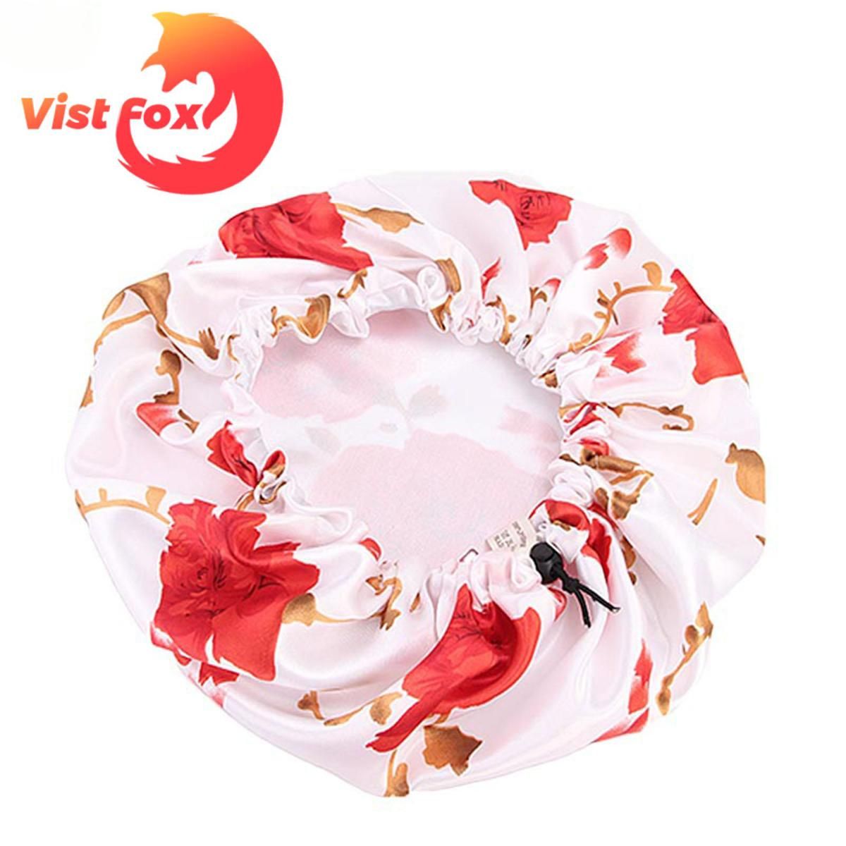 Vist Fox Night Sleep Cap Easy to Clean Keep Hair Gentle Night Sleep Cap