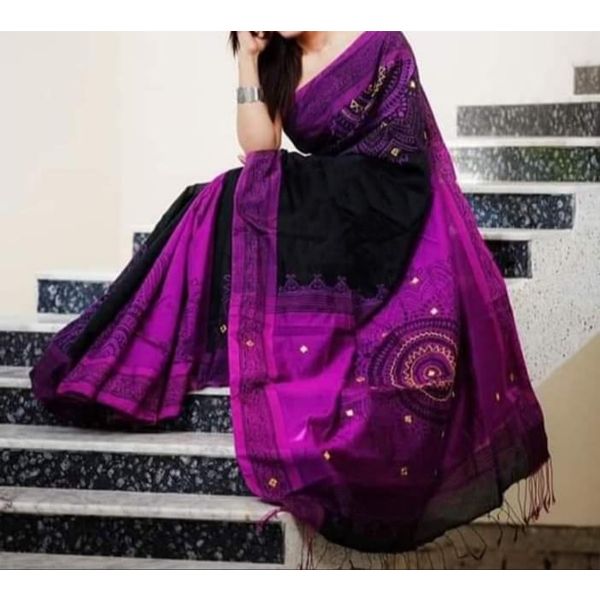 Exclusive Designer Print Half Silk Saree / Dhupian Silk For Stylesh & fashionable best dress for women