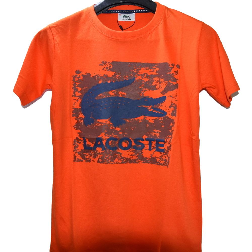 Orange Color Cotton Short Sleeve T-Shirt for Men