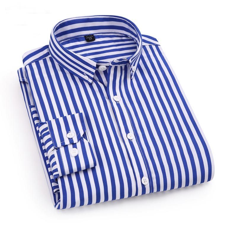 Quality Good Button Newest Shirts Men Casual Shirt Striped Printed Brand Long Sleeve Slim Fit Floral Social Club Man Dress Shirt