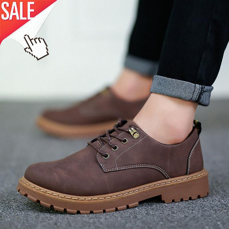 Casual Youth Trend Small Shoes British Korean Big Head Tooling Shoes Tide Men's Shoes