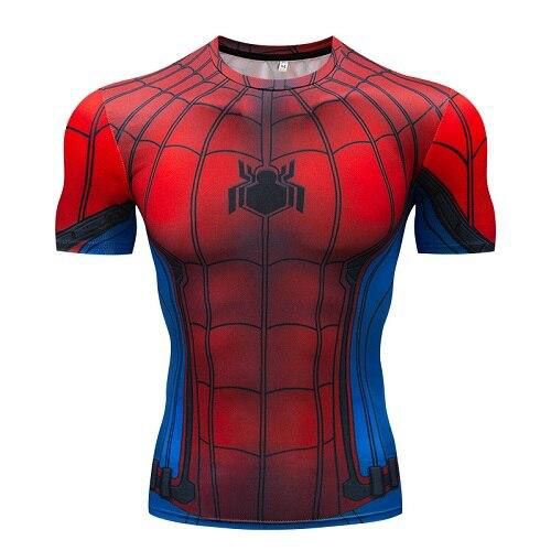 mens tshirt print 3d t shirt super heroes anime cosplay men t-shirt compression tights short sleeve shirt slim tops tee homme