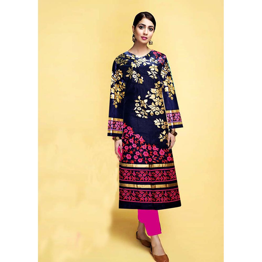 Multi-Color Linen Kurti for Women