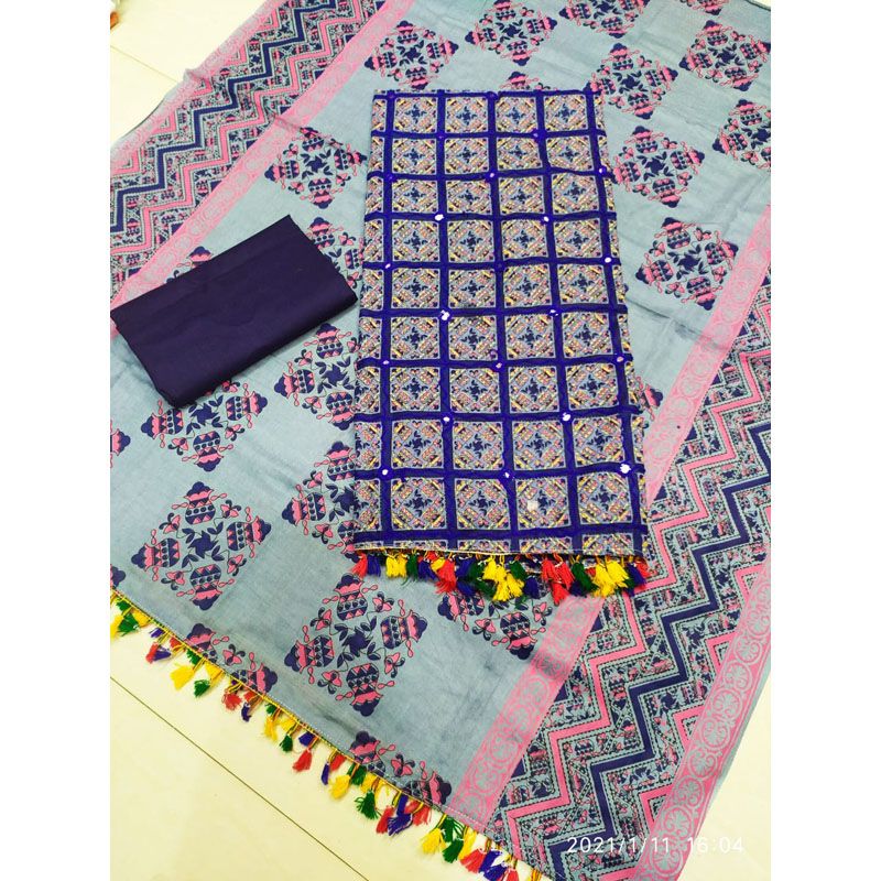 Joypuri Color Ari Work Unstitched Three Piece Dresses {3 Piece} অর্ক কটন আড়ি জয়পুরি কালারিং থ্রি পিছ