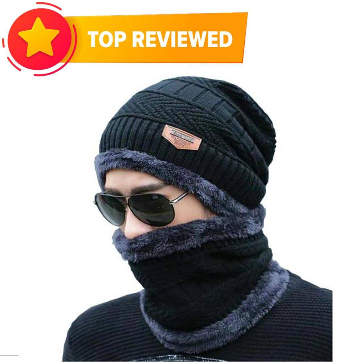 SR Super Mall UGLY FISH Cap Winter Hat And Neck Warmer For Men Knit Hat Skullie Beanies