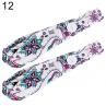 2Pcs/Set Soft Elastic Flower Printed Headband Buttons Outdoor Sports Hair Band