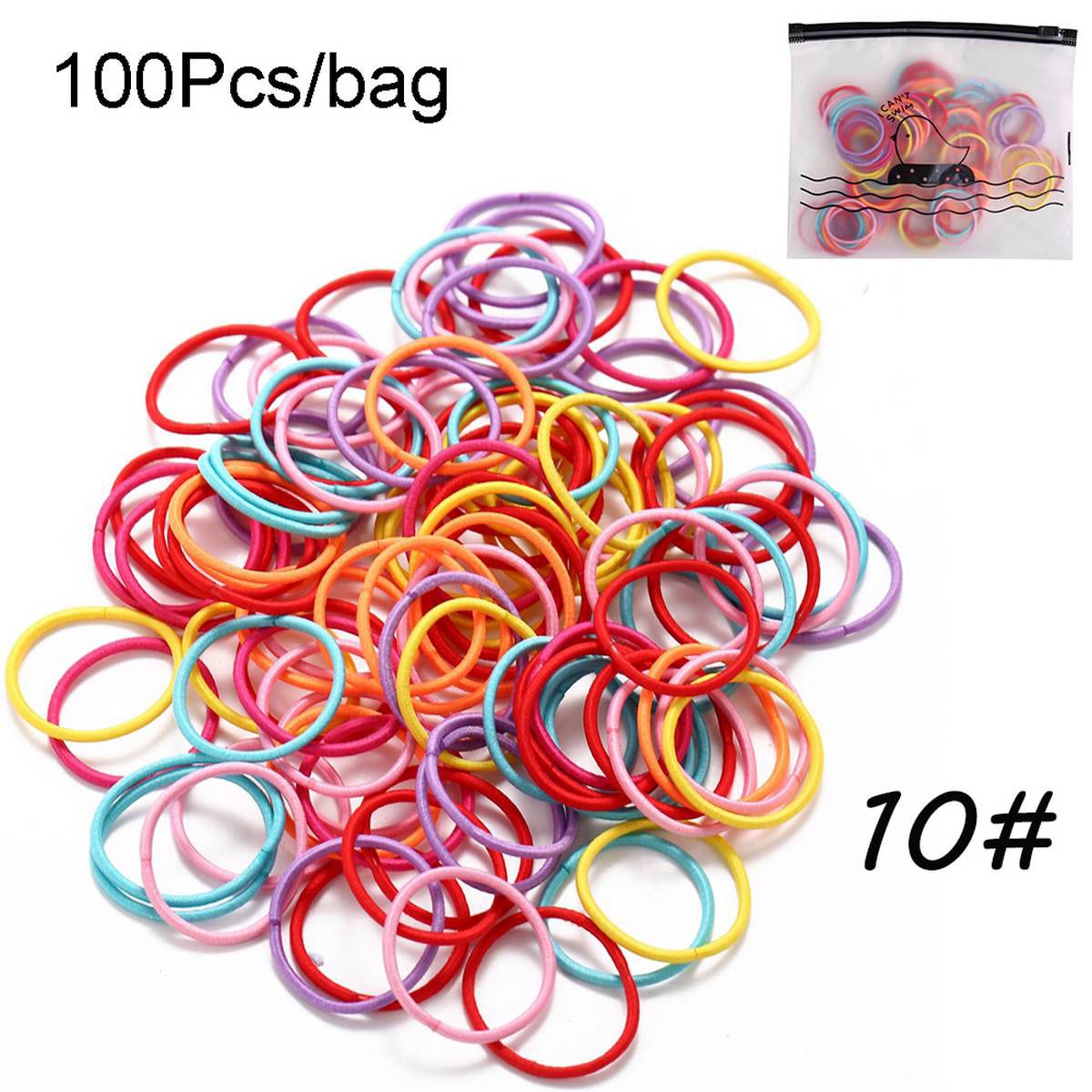 【BestGO】30 / 100/ 1000 Pcs/set Korean Colorful Rubber Band Ponytail Hair Tie Girls Headdress, / Hair Pin for Baby /  Fashion Baby Hair Band