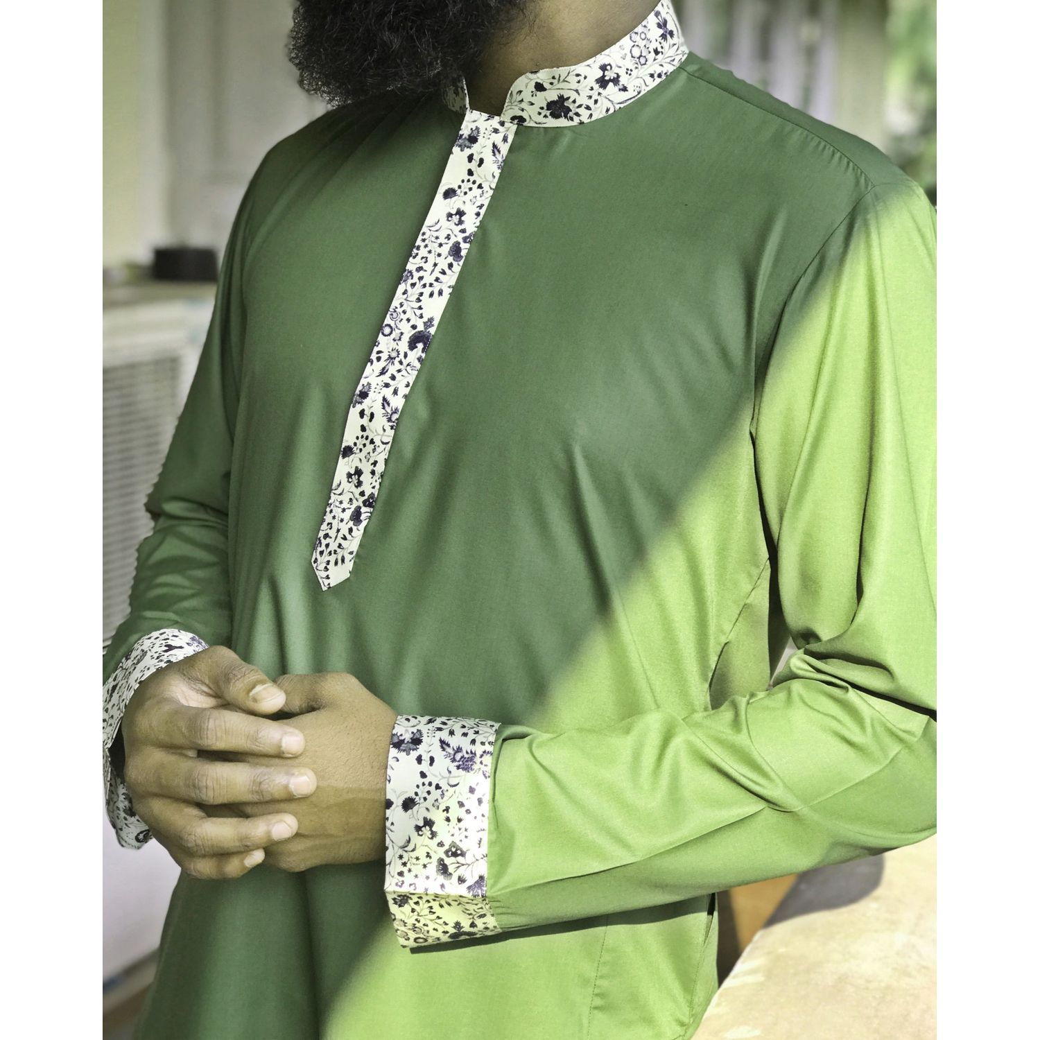 Green Color Stylish Premium Quality  Panjabi For Men