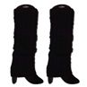 Women Solid Color Winter Warm Cable Knit Leg Warmers Knitted Crochet Long Socks