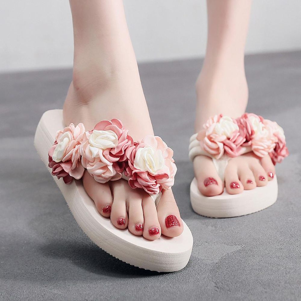 Women's Fashion Casual All-purpose Hermitage Flower-cake Camelli Slippers Shoes
