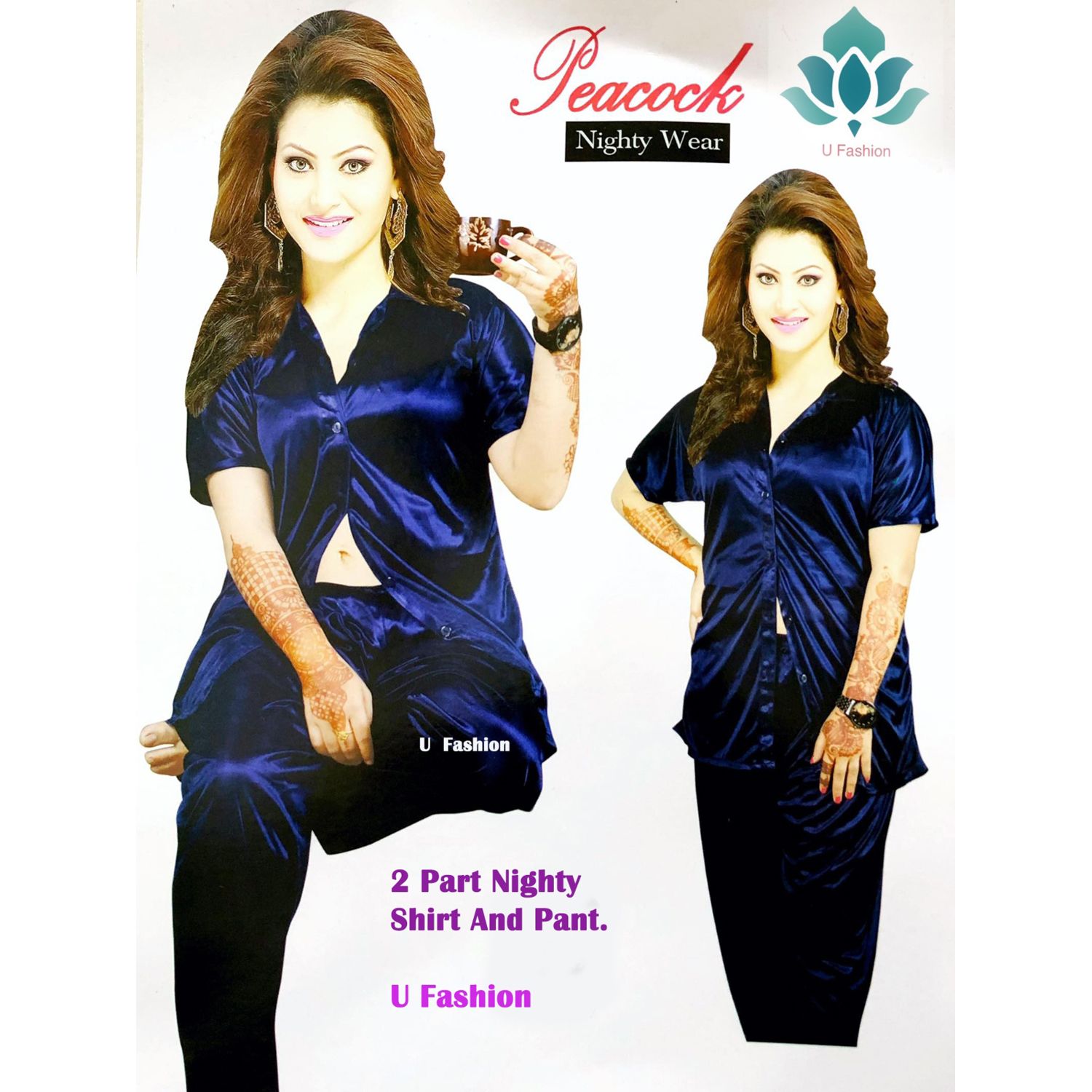 Comfortable Nightwear for Women Short Sleeve Shirt and Pant. - Night Dress For Women - Night Dress For Women