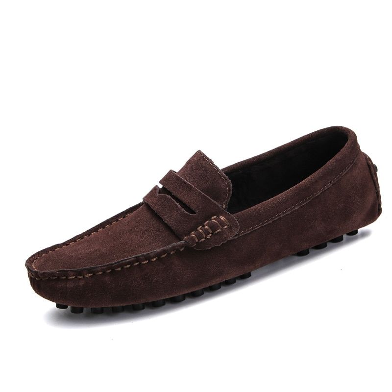 Winter Warm  Casual Shoes Men Loafers Suede Shoes Male Flats Soft Light Driving Shoes Man Moccasins Men's Shoes
