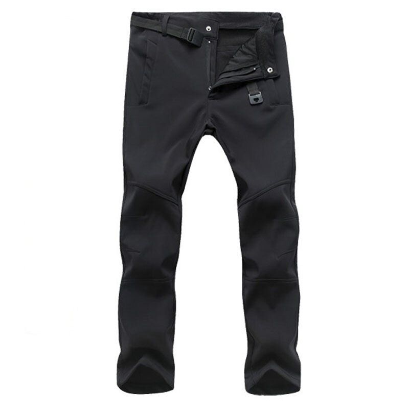 Stretch Waterproof Casual Pants Men Winter Warm Fleece  Skin Long Trousers Sweatpants Men's   Work Pants S-3XL