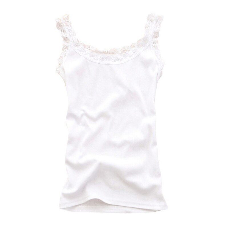 Women Tank Tops Multicolors Sleeveless Bodycon Temperament T-shirt Vest Summer Lace Camisole Top