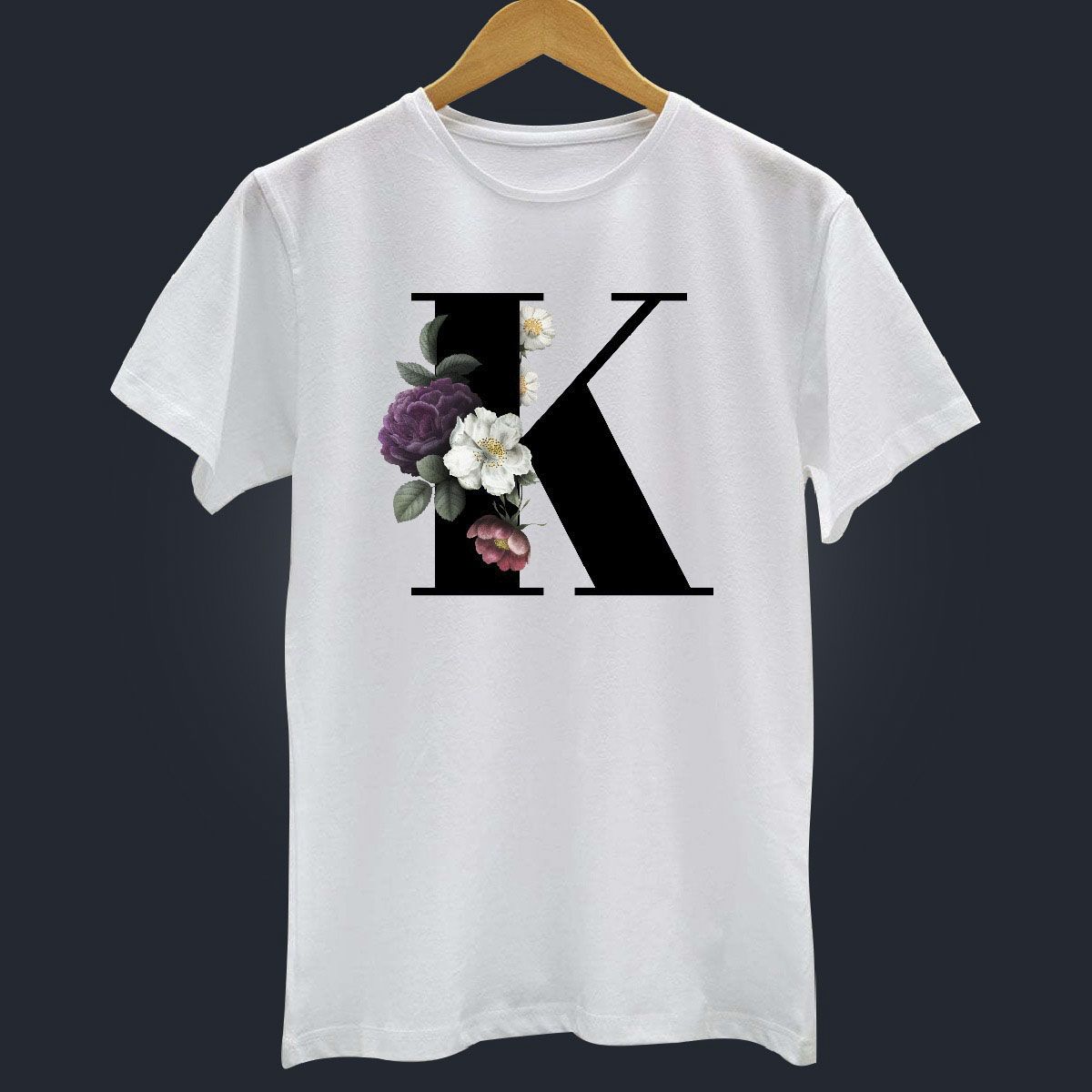 White Synthetic Alphabet T-shirt A to Z for Men - T Shirt - T Shirt