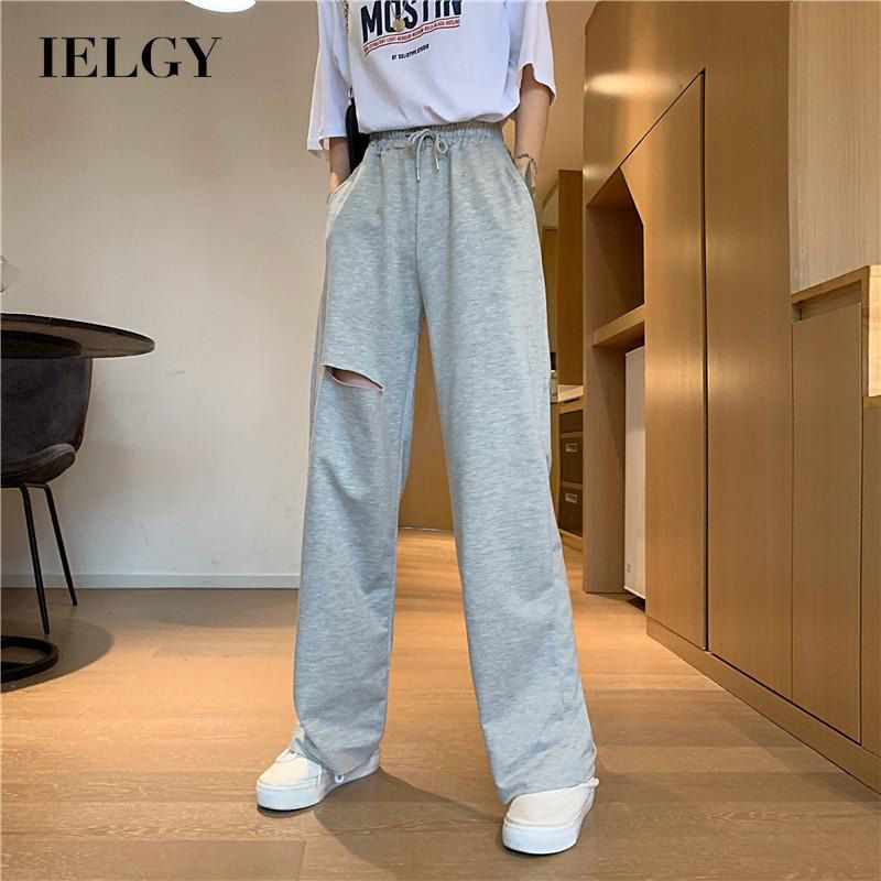 IELGY Loose Trousers High waist Cotton All-match Commuter Women pants Fashion Thin section