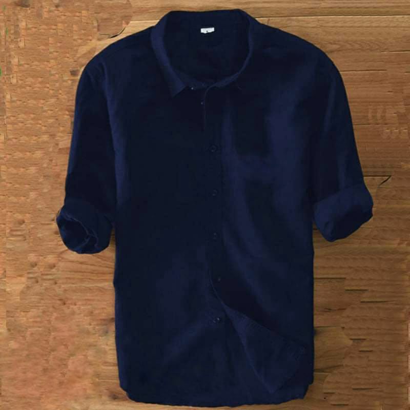 Navy Blue Colour Export Quality Long Sleeve Casual Shirt For Man