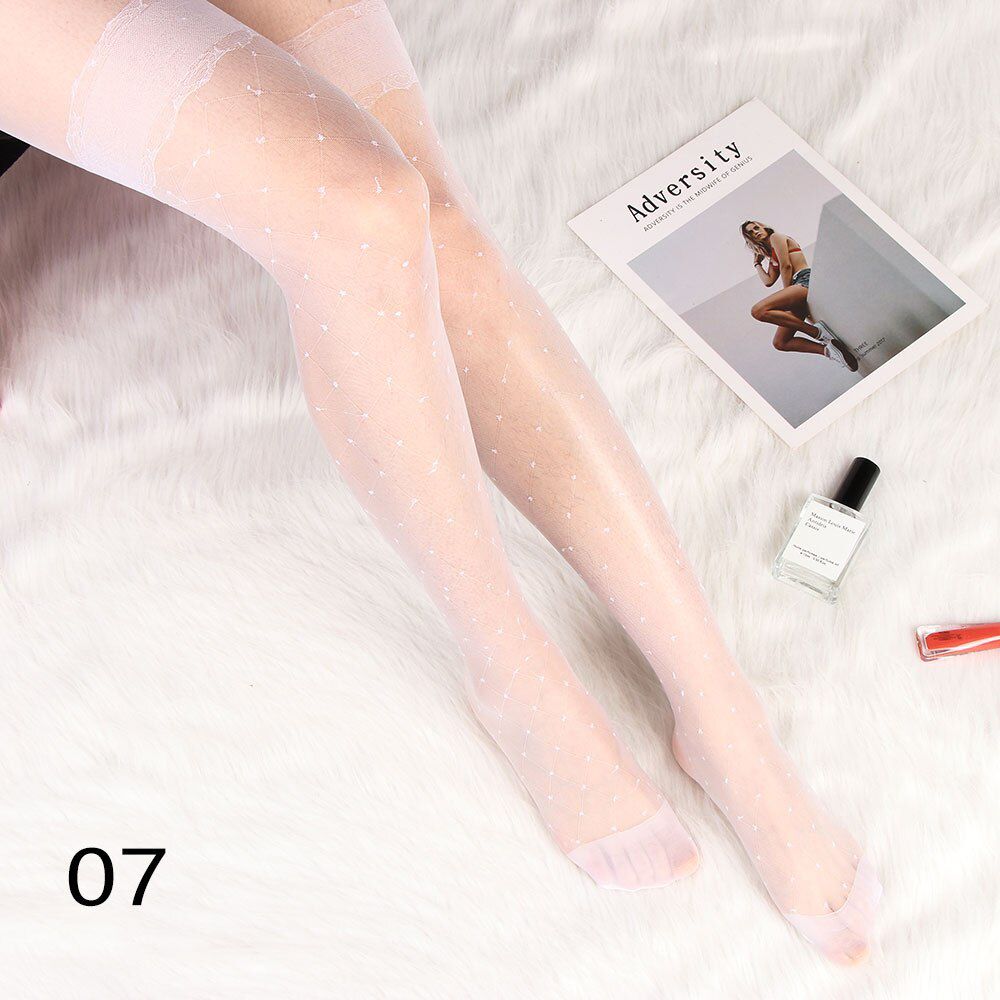 1 Pair Female Sexy Lace Elastic Thigh Stockings Plus Size Pantyhose Bodysuit Tattoo Women Lingerie Apparel Accessories