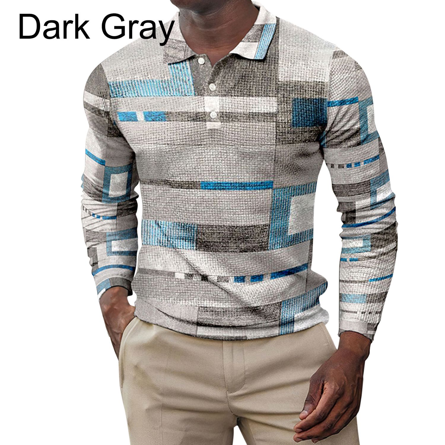 Business Shirt Half Cardigan Sweat Absorbing Men Base Shirt