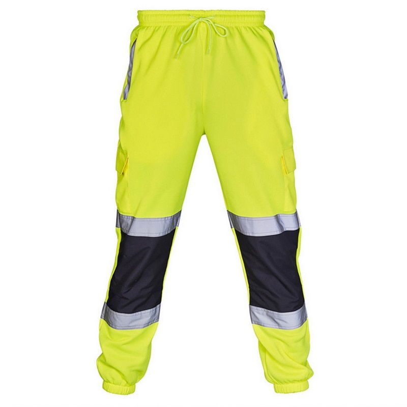 Men's Printed Pants High Reflective Overalls High Visibility  Work Pants Sweatpants Joggers Trousers