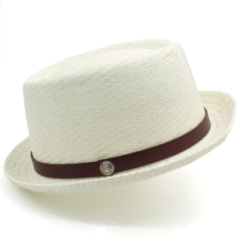 Men Women Classical Straw Pie Hats Fedora Sunhats Trilby Caps Summer Boater Beach Outdoor Travel Party Size US 7 1 4 UK L