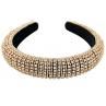 Women Sponge Padded Full Rhinestone Wide Headband Hair Band Wedding Headpiece