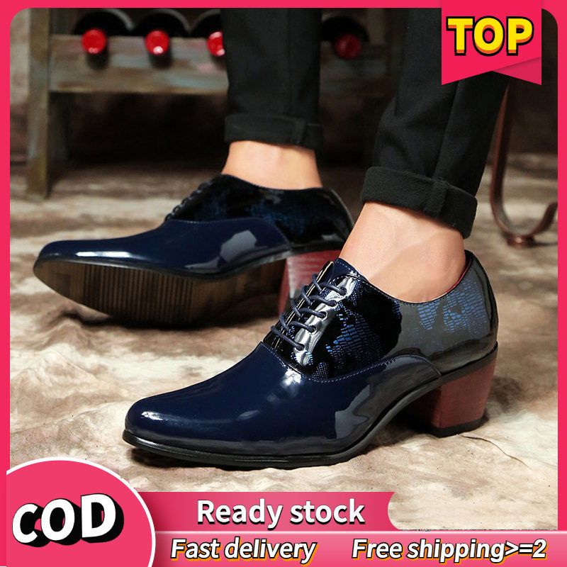 Fashion Formal Shoes Men Leather Shoes For Men Business Shoes Party Shoes Wedding Heels Korean Style Pointed Toe Shoes Leather Formal Oxford Shoes For Men Dress Shoes