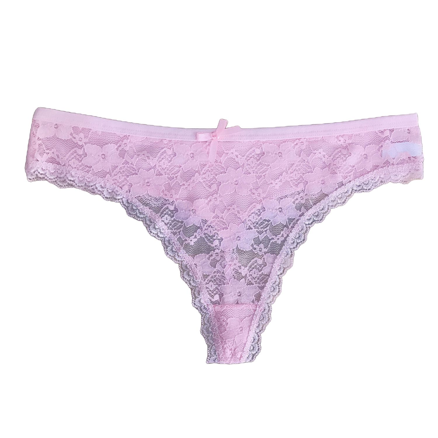 Women Briefs Flower Pattern Low Waist Pure Color G-strings