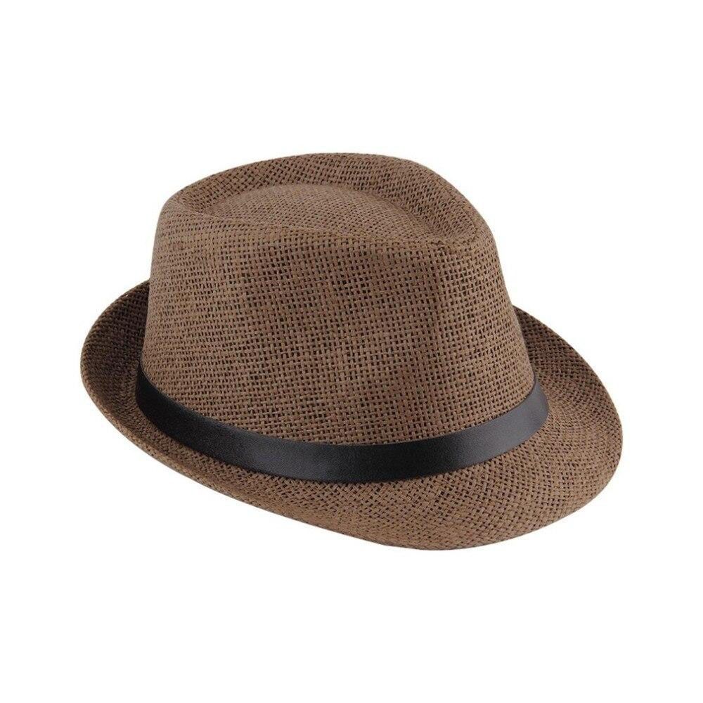 Trendy Men's Sun Hats Summer Straw Jazz Hat