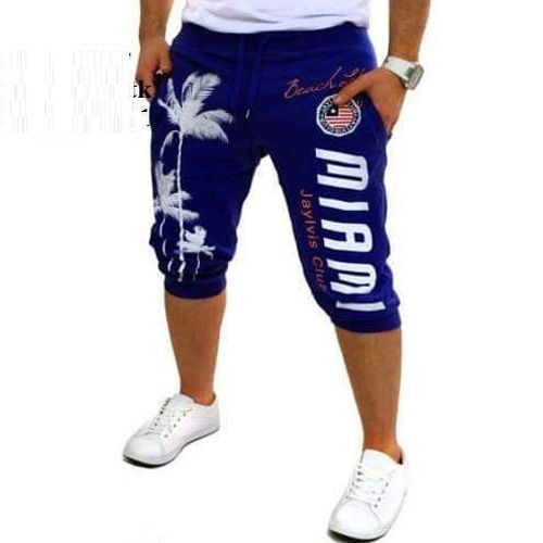 Blue  Three Quarter Pant for Men