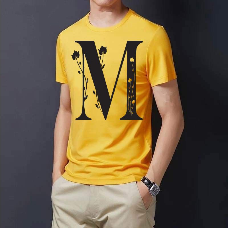 Alphabet Letter "M" T-Shirt For Men's - T Shirt For Man